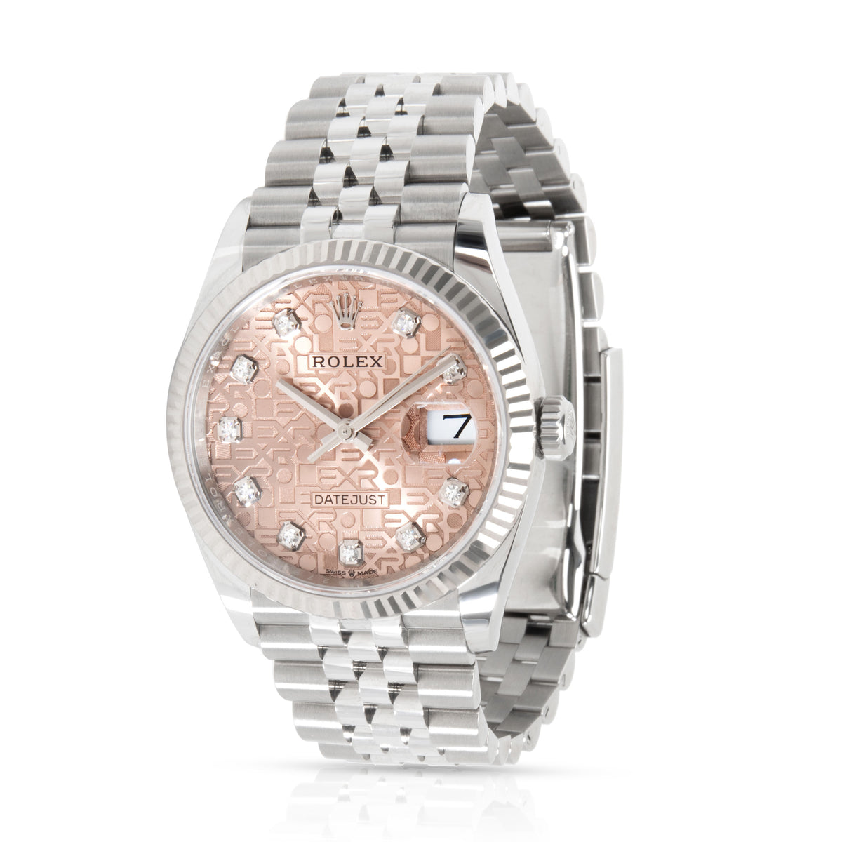 Rolex Datejust 126234 Men's Watch in 18kt Stainless Steel/White Gold