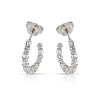 Tiffany & Co. Diamond Inside Out Hoop Earrings in  Platinum 1.10 CTW