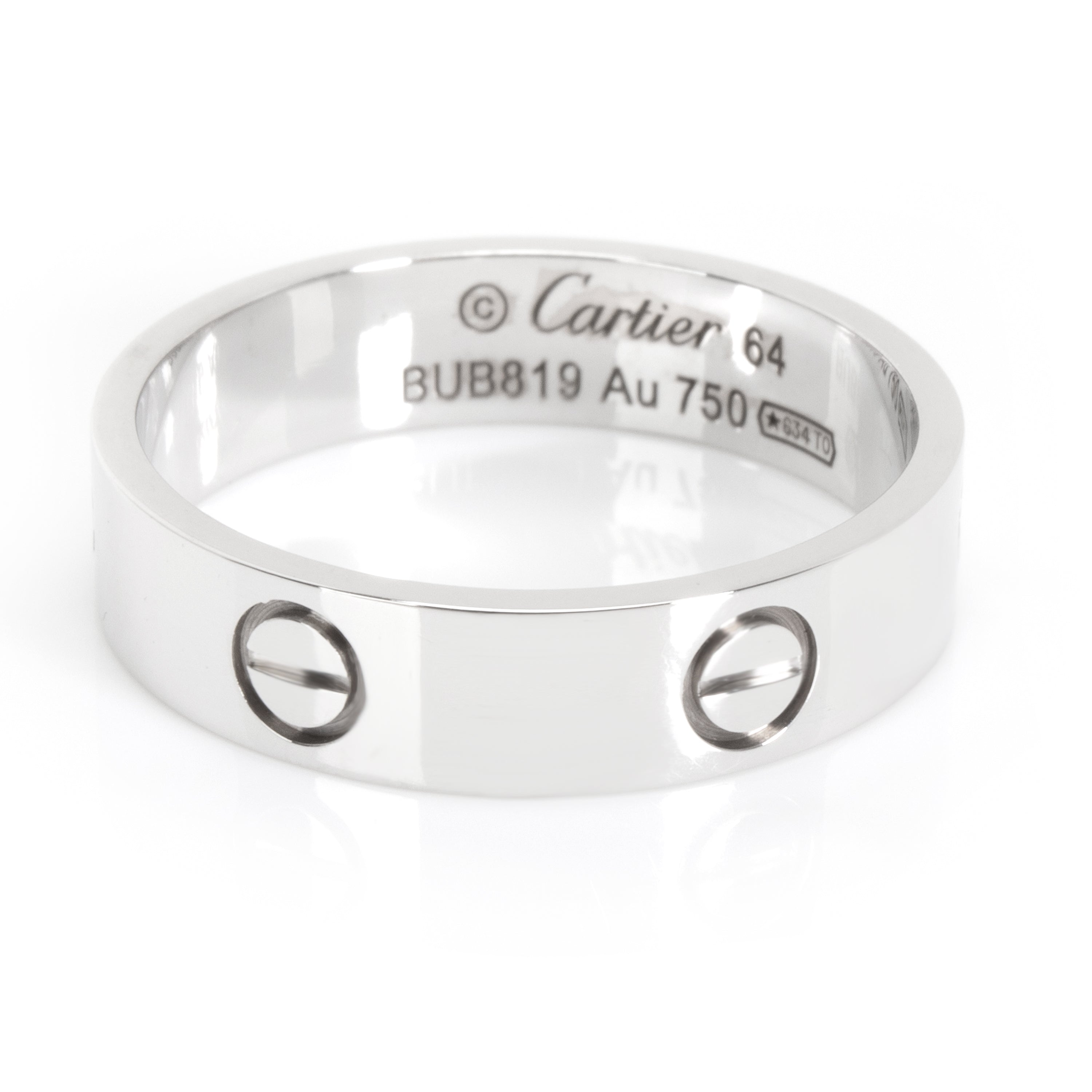 Cartier Love Band in 18K White Gold Size 64 myGemma Item 104029