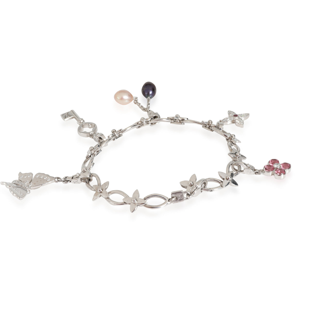Louis Vuitton 18K Idylle Blossom Charm Bracelet - Silver, 18K