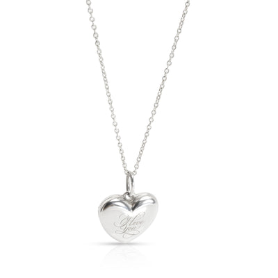 Tiffany & Co. I Love You Heart Locket Necklace in Sterling Silver