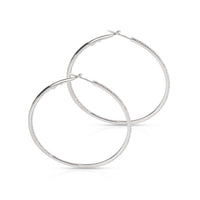 Diamond Inside Out Hoop Earrings in 14K White Gold (1.00 CTW)