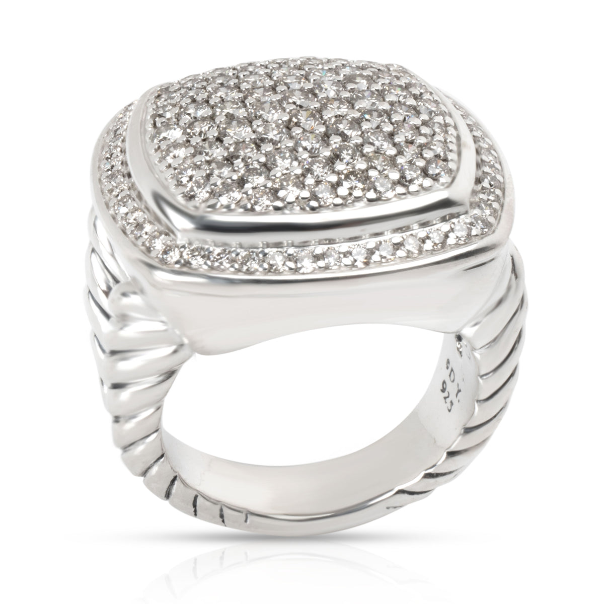 David Yurman Albion Diamond Ring in  Sterling Silver 1.53 CTW