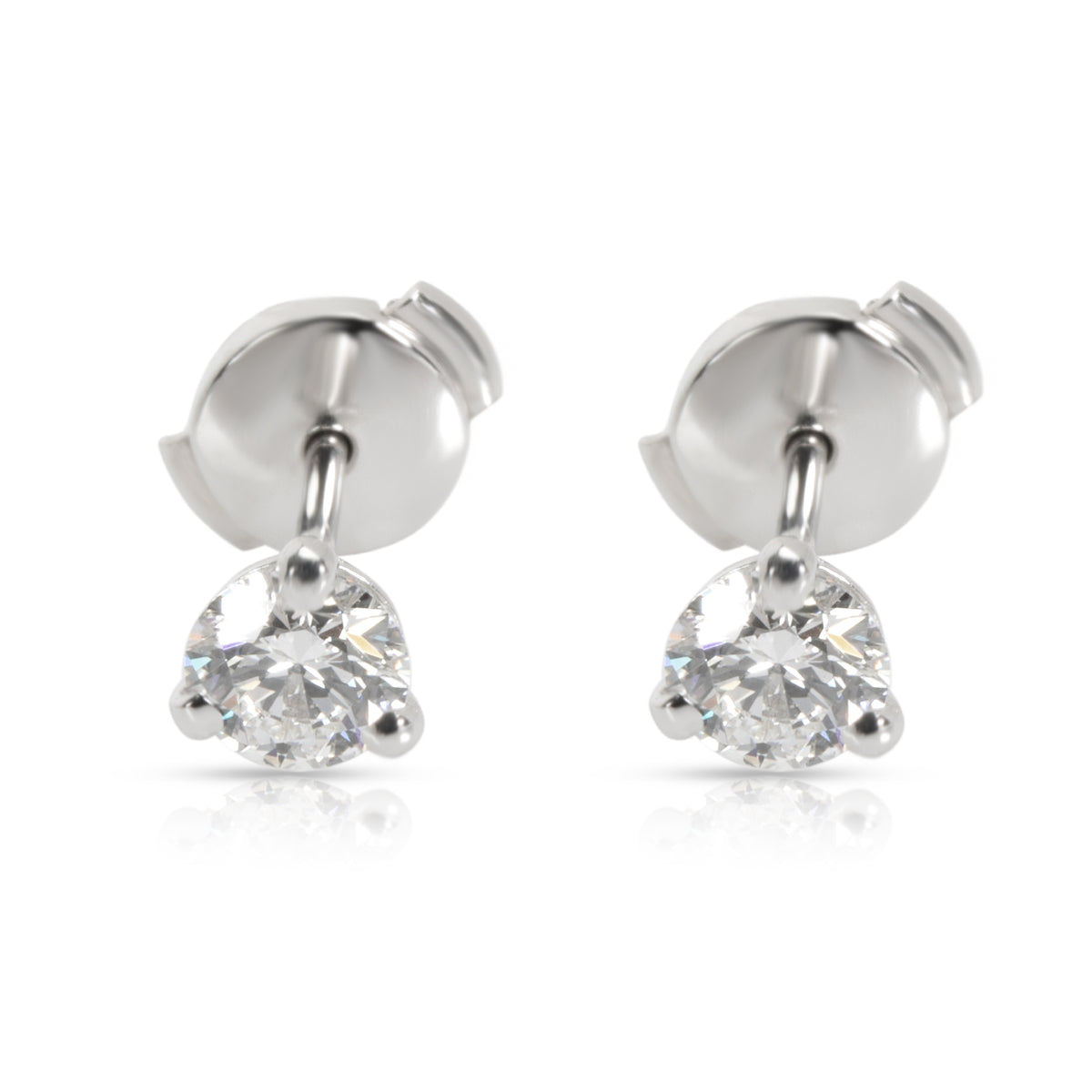 GIA Certified Blue Nile Diamond Stud Earring in Platinum E VS2 0.70 CTW