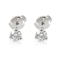GIA Certified Blue Nile Diamond Stud Earring in Platinum E VS2 0.70 CTW