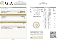 GIA Certified 0.45 Ct Round cut F SI2 Loose Diamond