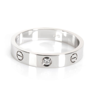 Cartier Love Diamond Band in 18K White Gold 0.01 CTW