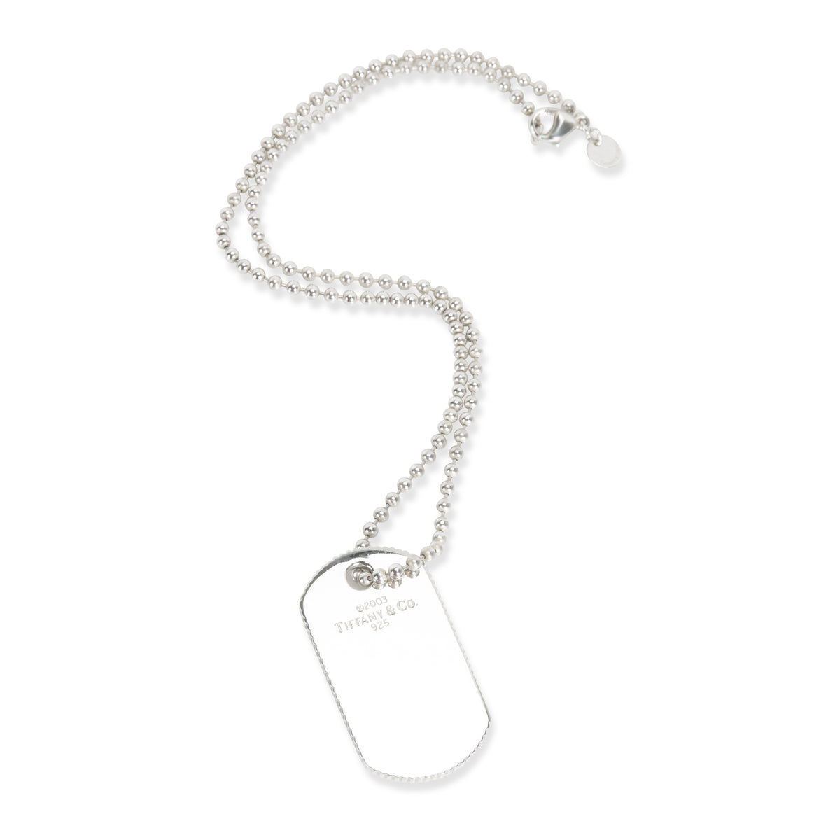 Tiffany & Co. Dog Tag Necklace in Sterling Silver – myGemma