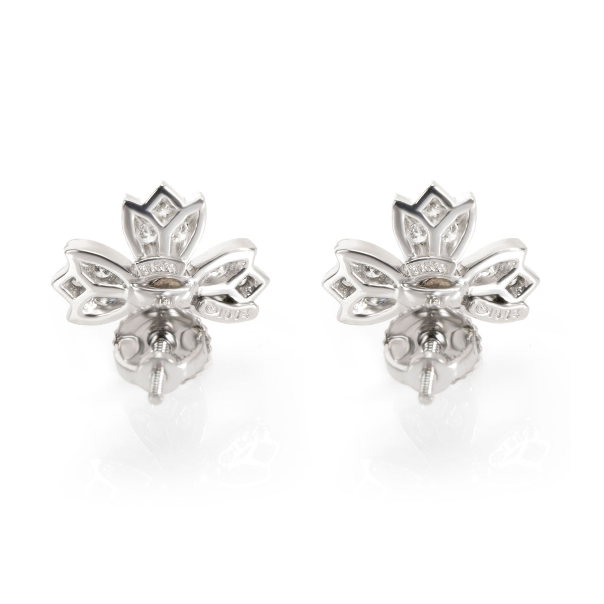 Tiffany & Co. Diamond Flower Earrings in Platinum (0.46 CTW)