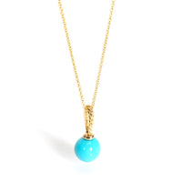 David Yurman Solari Turquoise Necklace in 18K Yellow Gold