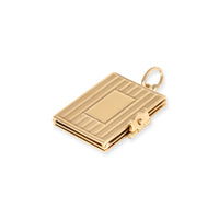 Vintage Book Charm in 14K Yellow Gold