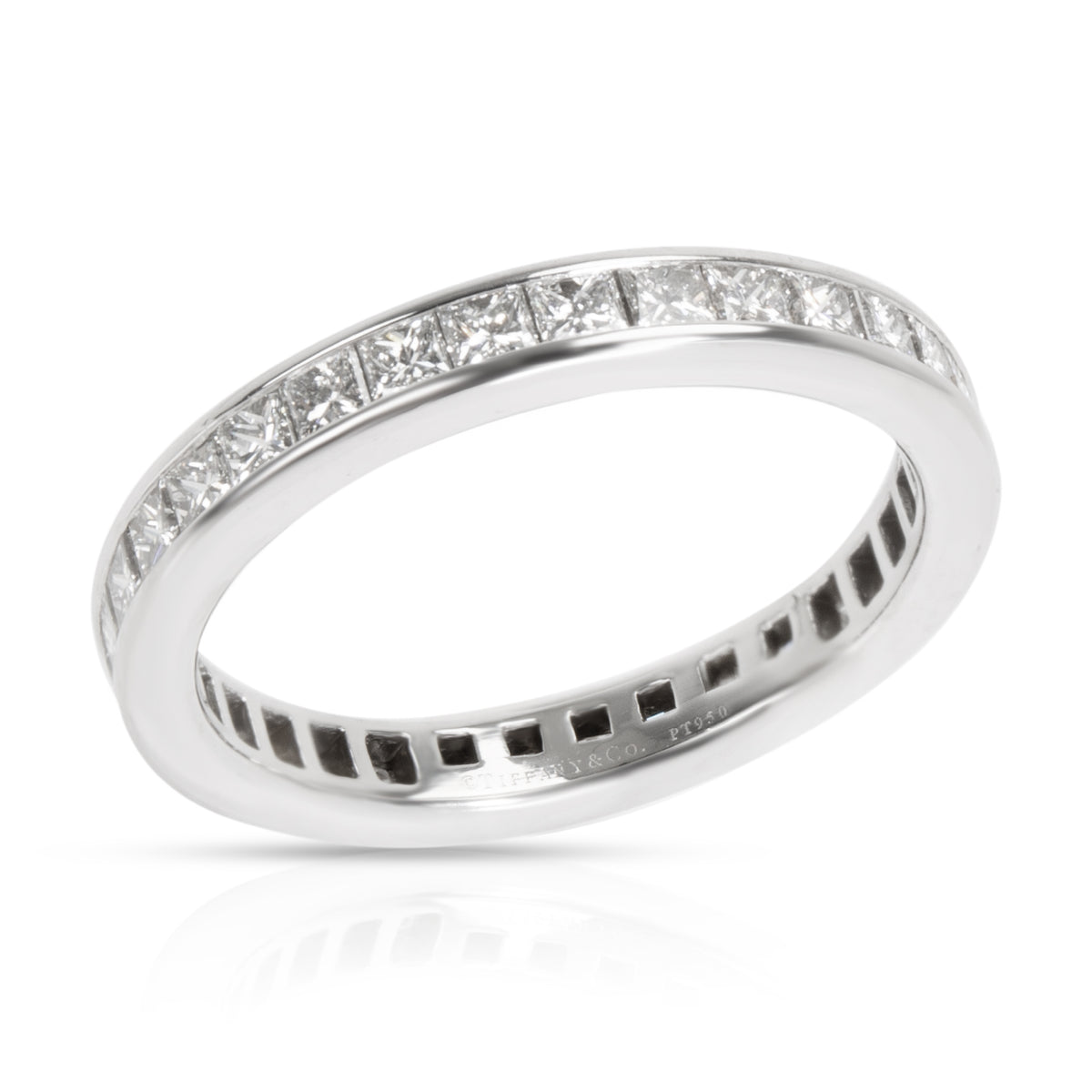 Tiffany & Co Channel Princess Diamond Eternity Wedding Band in Platinum 1.00ctw