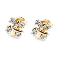 Tiffany & Co. Shlumberger Lynn Diamond Earring in 18K Yellow Gold 0.28 ctw