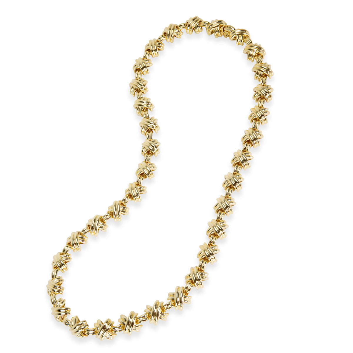 Tiffany & Co. 18 Karat Yellow Gold X Motif Necklace – Van Rijk