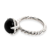 David Yurman Cabochon Onyx Cable Ring in Sterling Silver