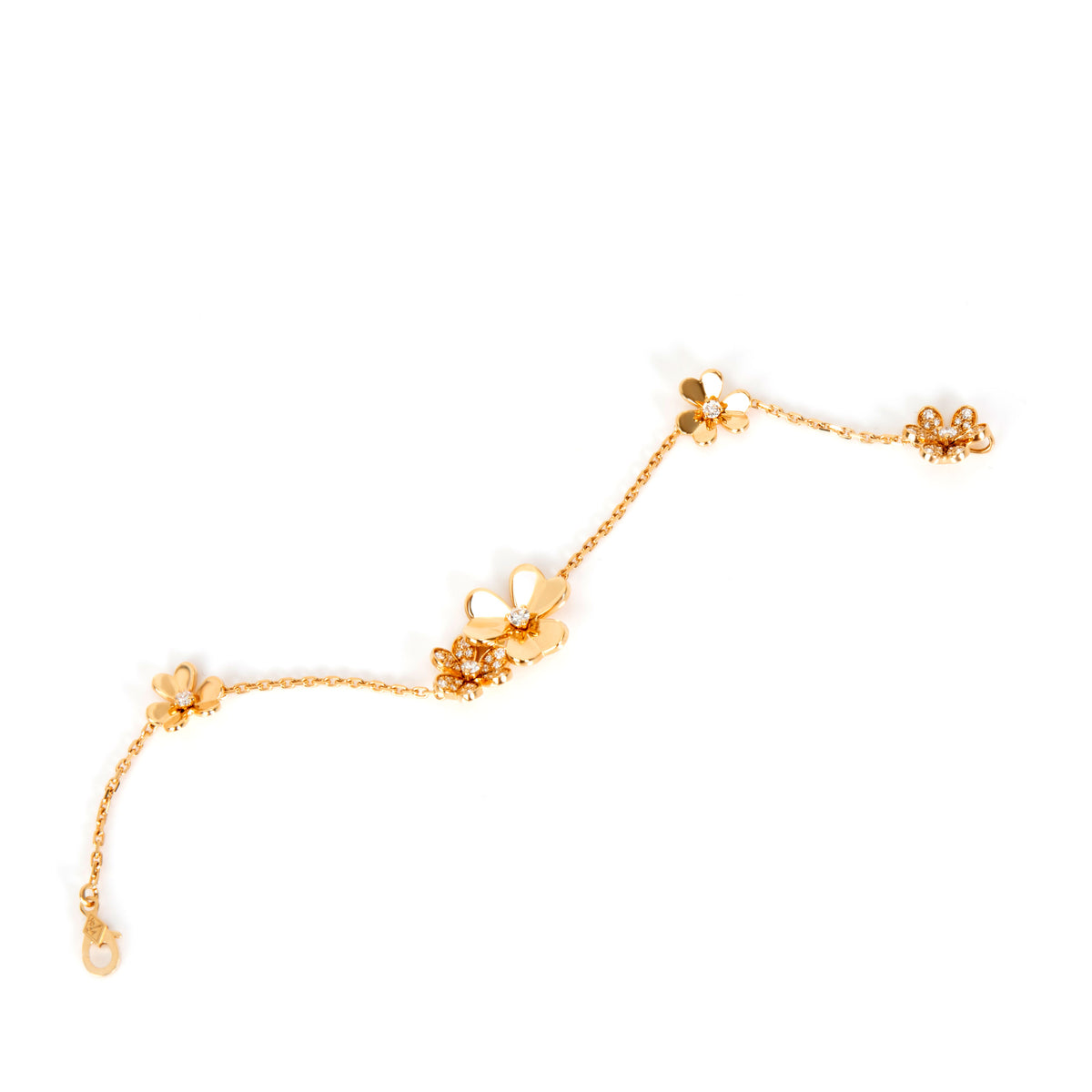 Van Cleef & Arpels Frivole Diamond Bracelet in  Yellow Gold 0.61 CTW