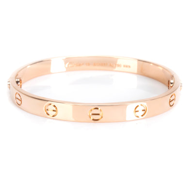 Cartier Love Bangle in 18KT Rose Gold Size 16