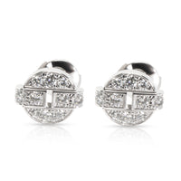 Cartier Himalia Diamond Stud Earring in  White Gold 1 CTW