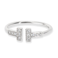 Tiffany & Co. T Wire Diamond Ring in 18KT White Gold 0.13 CTW