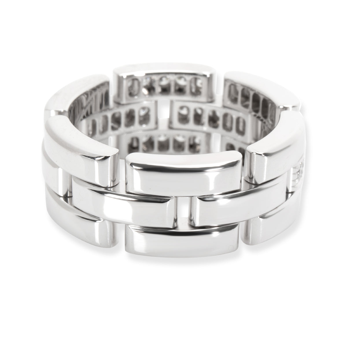 Cartier Maillon Panthere Band in 18KT White Gold 0.53 CTW