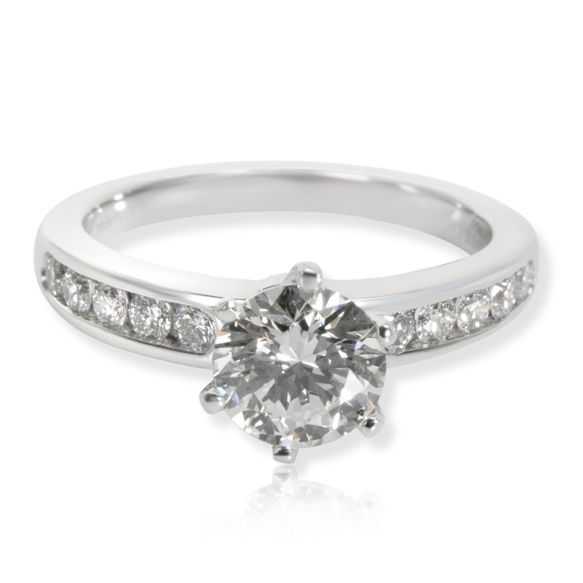 Tiffany & Co. Channel Diamond Engagement Ring in Platinum I VVS1 1.6 CTW