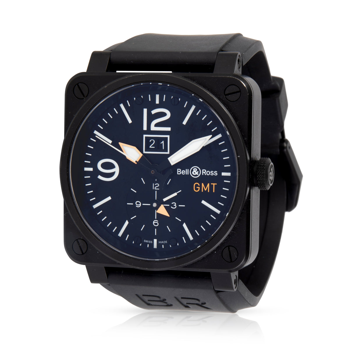 Bell & Ross Aviation GMT BR03-51 GMT Men's Watch in  PVD