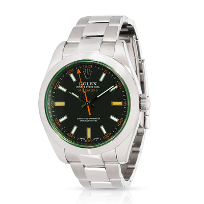 Rolex Milgauss 116400GV Mens Watch in  Stainless Steel