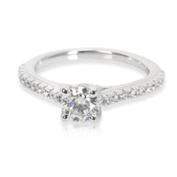 GIA Certified Ritani Diamond Engagement Ring in 18K White Gold (0.47 ct E/VS1)