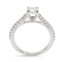 GIA Certified Ritani Diamond Engagement Ring in 18K White Gold (0.47 ct E/VS1)