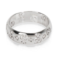 Gucci Double G Diamond Ring in 18K White Gold 0.10 CTW