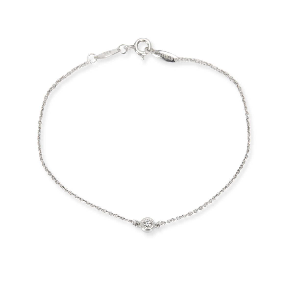 Tiffany & Co. Elsa Peretti Diamond Bracelet in Sterling Silver 0.07 CTW