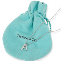Tiffany & Co. Diamond Initial A Necklace in  Platinum 0.10 CTW