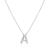 Tiffany & Co. Diamond Initial A Necklace in  Platinum 0.10 CTW