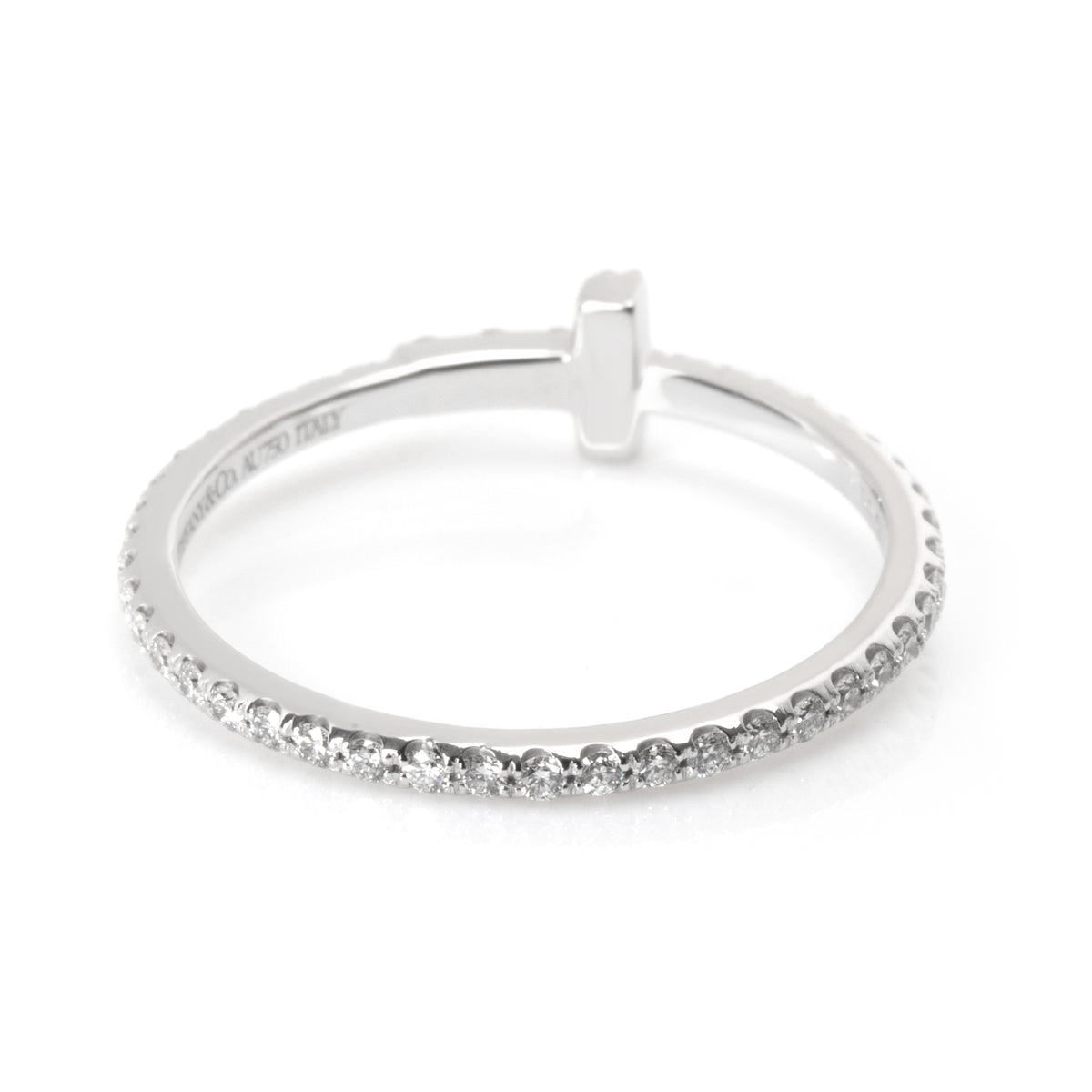 Tiffany & Co. T Diamond Eternity Ring in 18KT White Gold 0.25 CTW