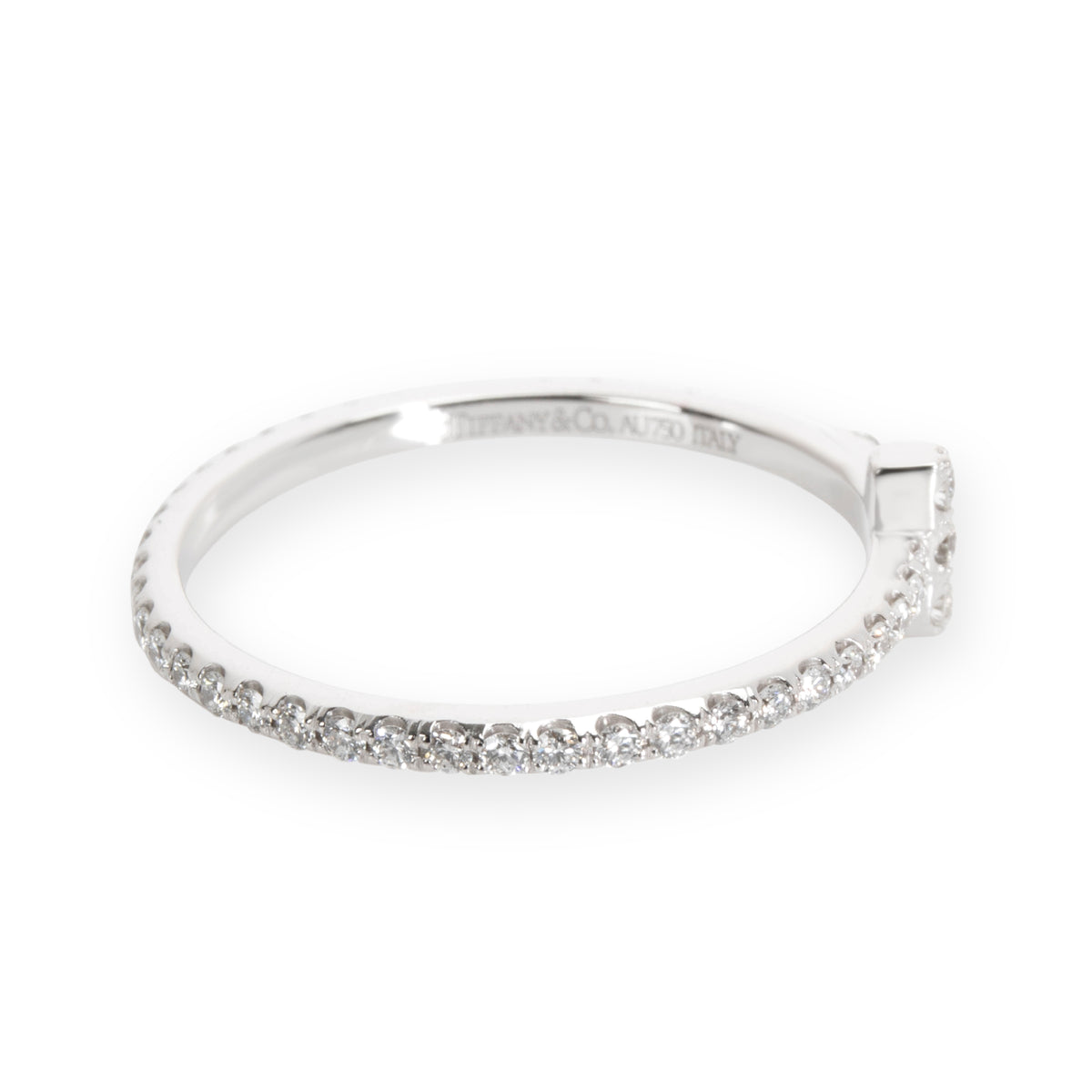 Tiffany & Co. T Diamond Eternity Ring in 18KT White Gold 0.25 CTW