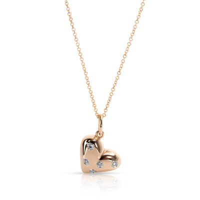 Tiffany & Co. Etoile Heart Diamond Necklace in 18KT Rose Gold 0.15 CTW