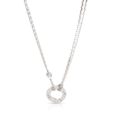 Cartier Love Diamond Necklace in 18K White Gold 0.02 CTW