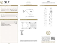 GIA Certified 1.17 Ct Princess cut H VS2 Loose Diamond