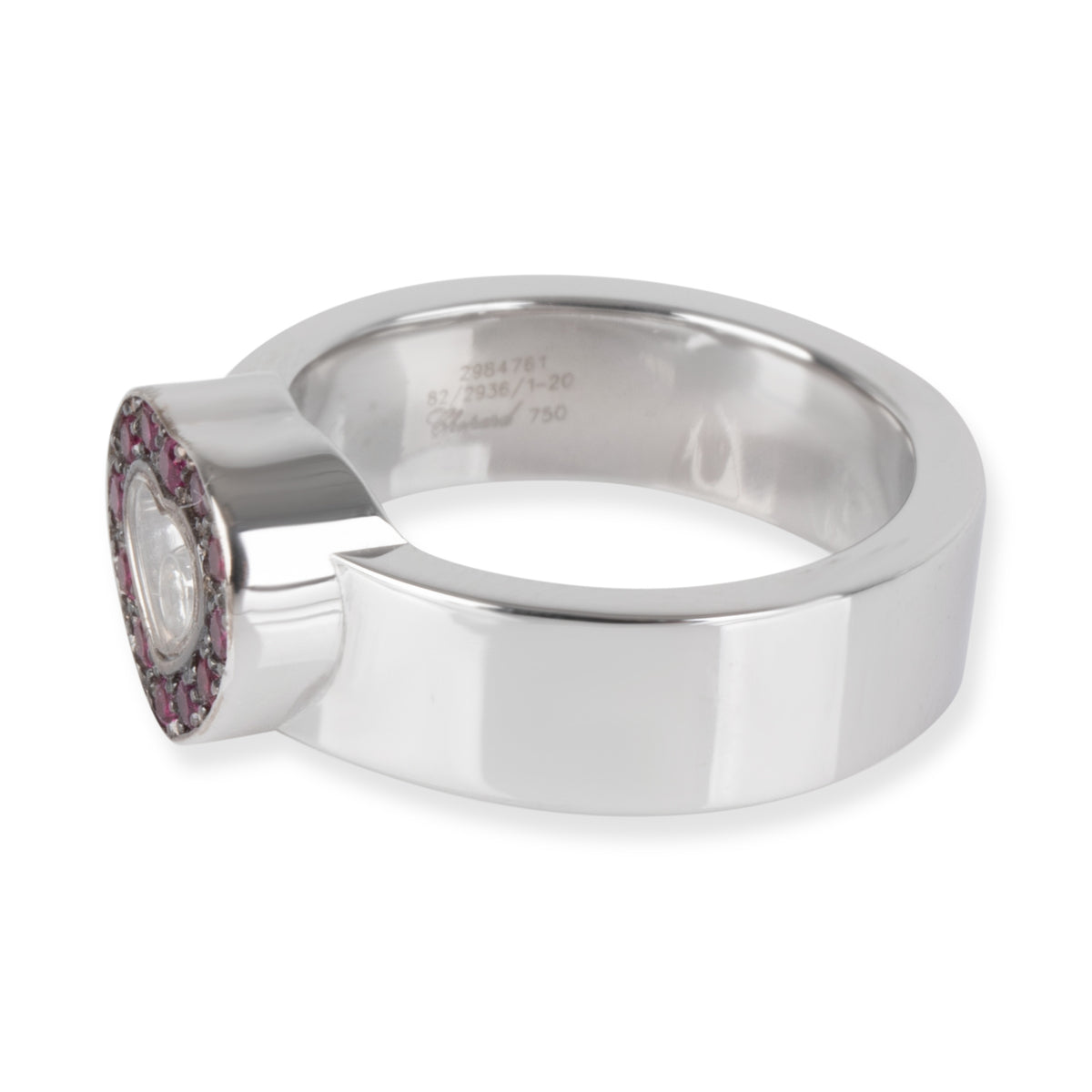 Chopard Happy Diamonds Heart Ring in 18K White Gold 0.02 CTW