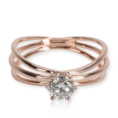 3 Strand Diamond Engagement Ring in 18K Pink Gold H-I VS2-SI1 0.5 CTW