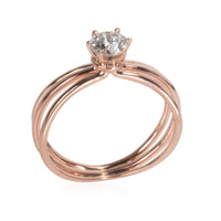 3 Strand Diamond Engagement Ring in 18K Pink Gold H-I VS2-SI1 0.5 CTW