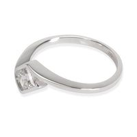 Princess Cut Bypass Diamond Ring in 18K White Gold H-I VS1 0.52 CT