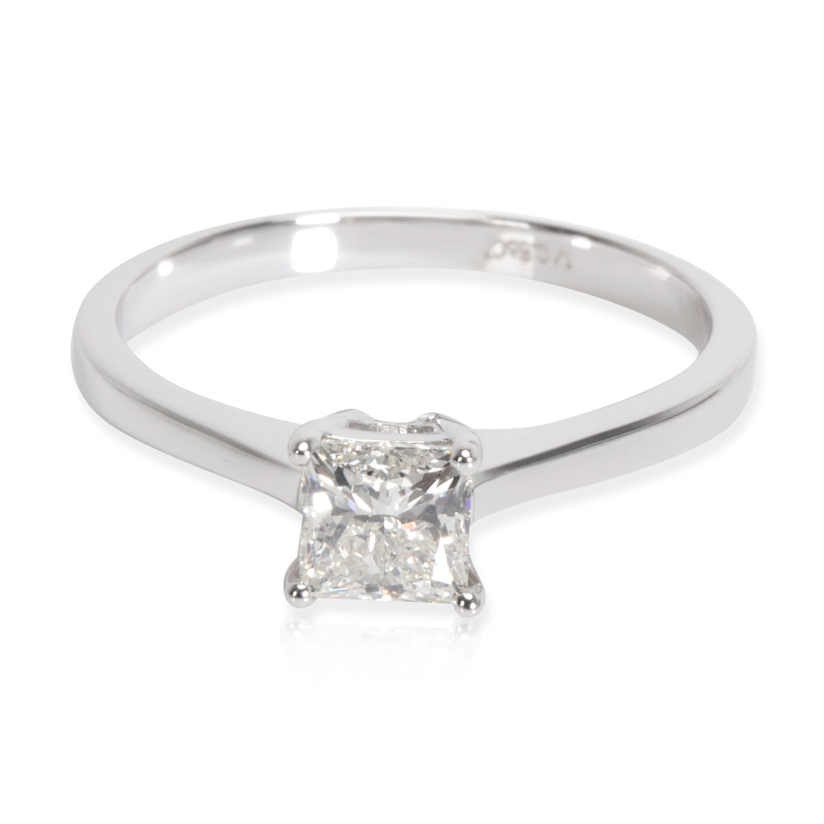 Princess Cut Diamond Engagement Ring in 18K White Gold 0.56 CTW