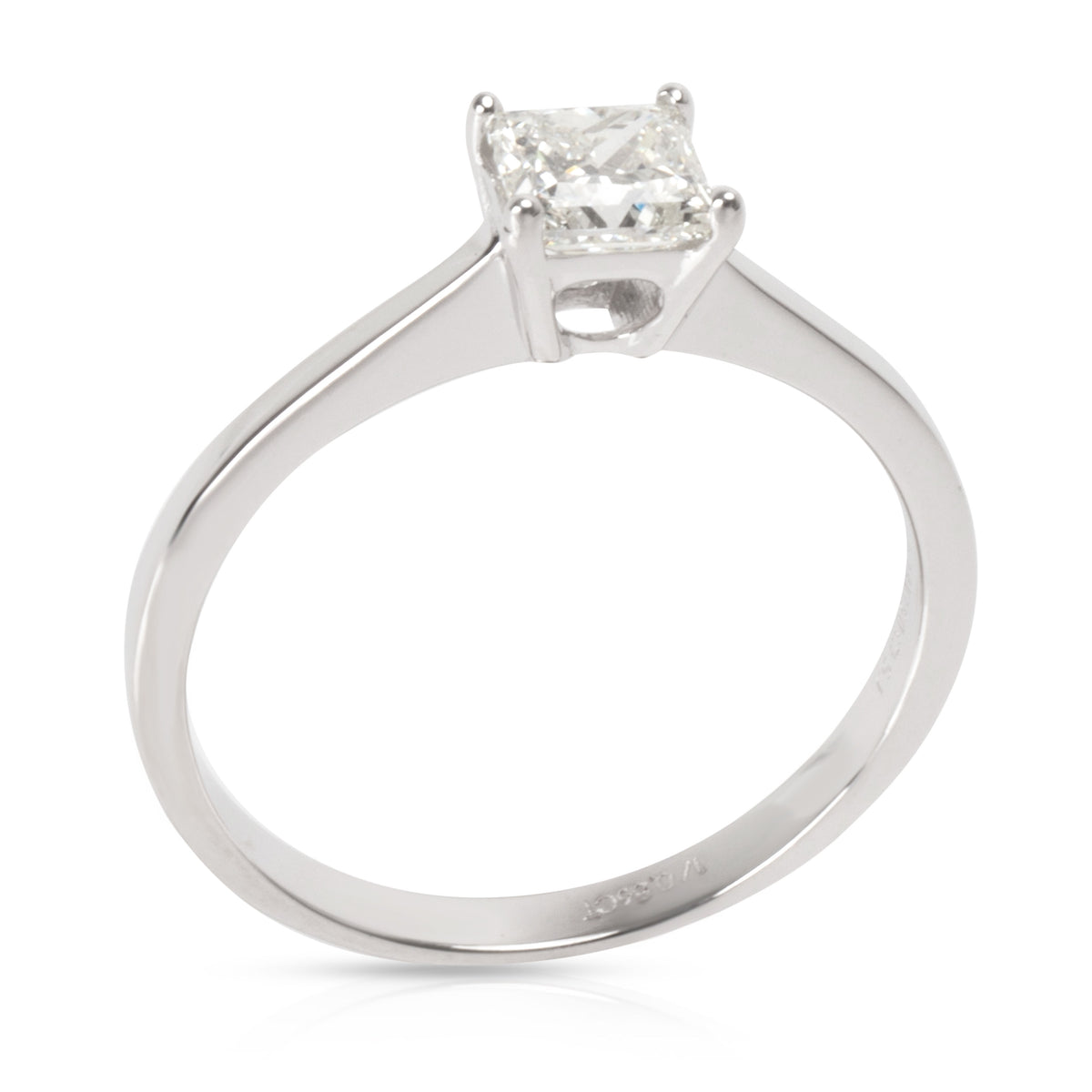 Princess Cut Diamond Engagement Ring in 18K White Gold 0.56 CTW