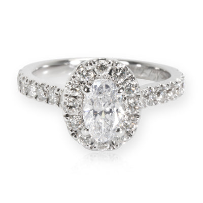 Neil Lane Oval Diamond Engagement Ring in  White Gold I SI2-I1 1.50 CTW