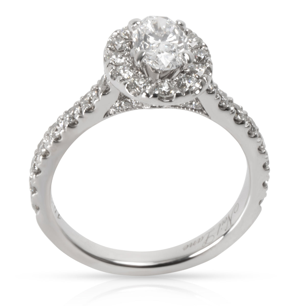 Neil Lane Oval Diamond Engagement Ring in  White Gold I SI2-I1 1.50 CTW