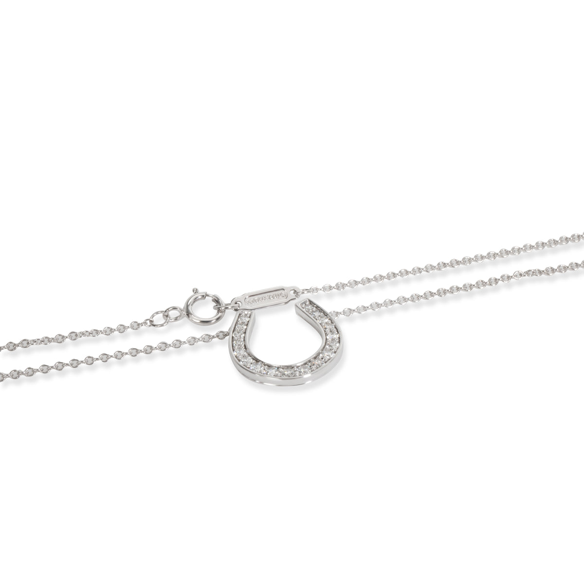Tiffany & Co. Diamond Horseshoe Necklace in Platinum