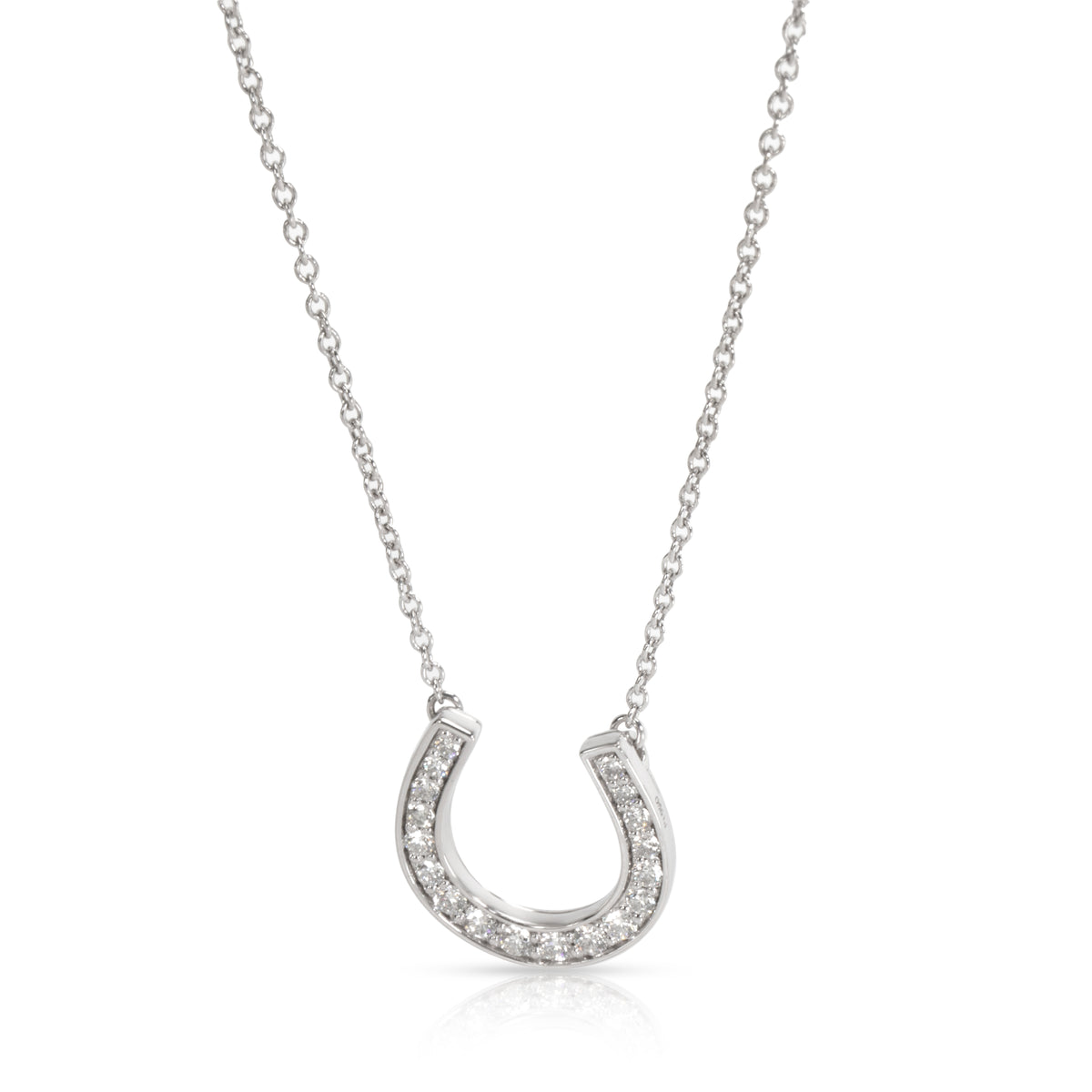 Tiffany Co Diamond Horseshoe Necklace In Platinum MyGemma Item tiffany-co-diamond-horseshoe-necklace-in-platinum-mygemma-item