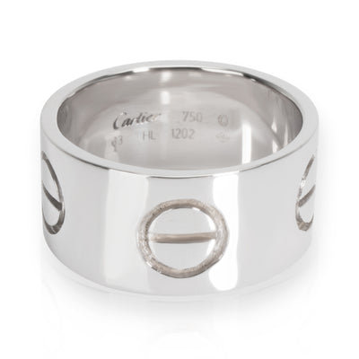 Cartier Love Ring in 18K White Gold 10mm Size 63