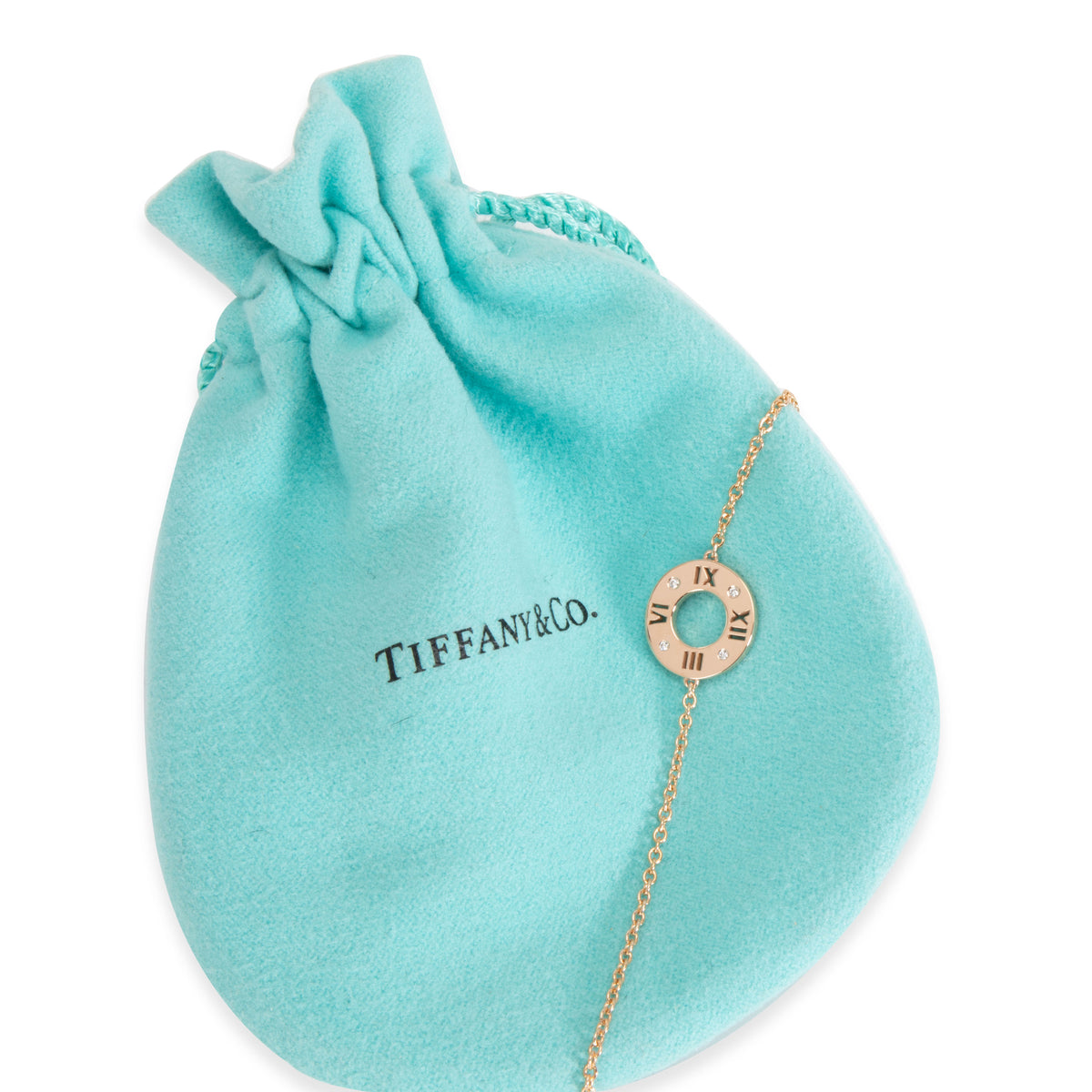Tiffany & Co. Atlas Diamond Bracelet in 18K Rose Gold 0.02 CTW